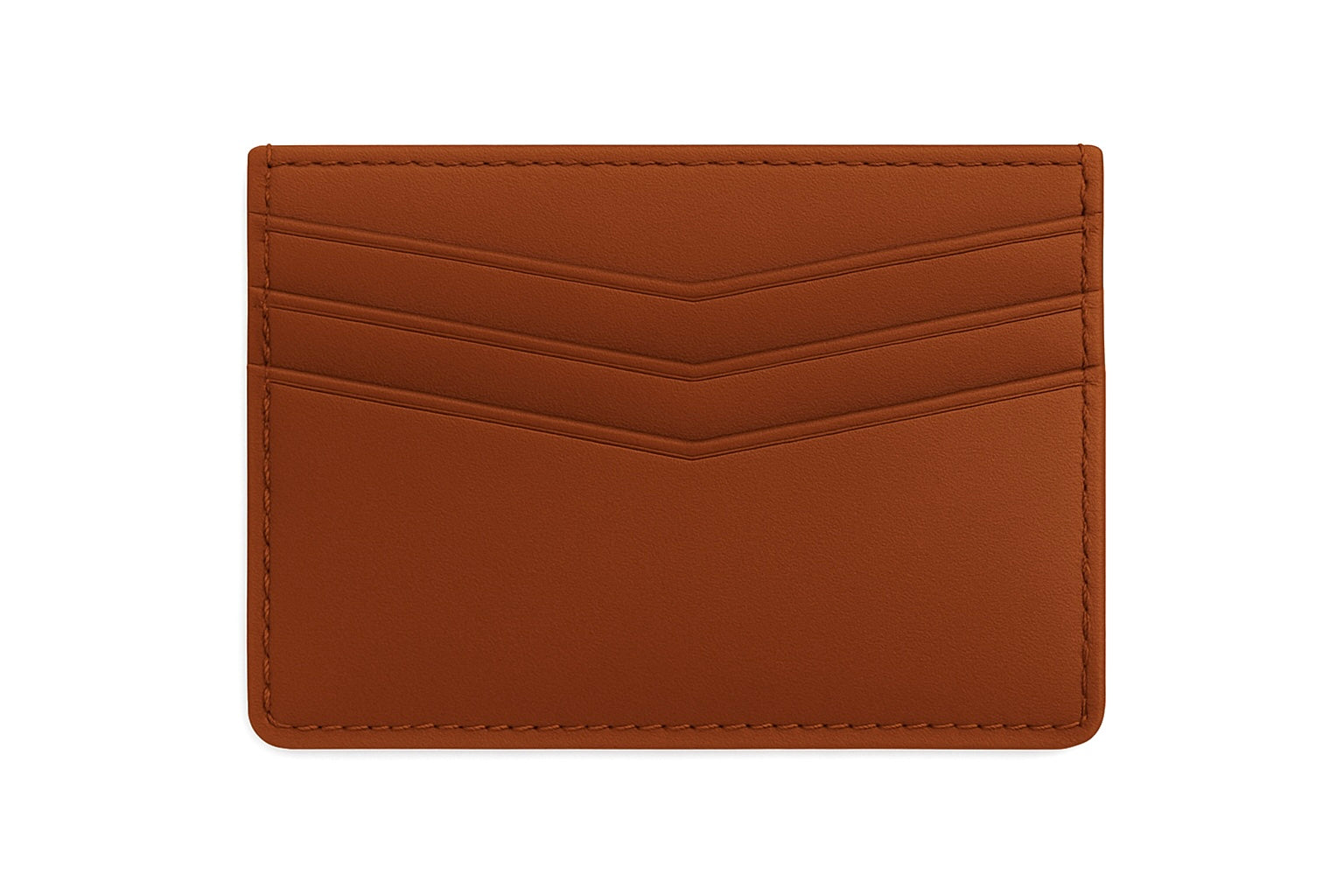 Orvée Leather Card Holder Men/Women Cognac Brown
