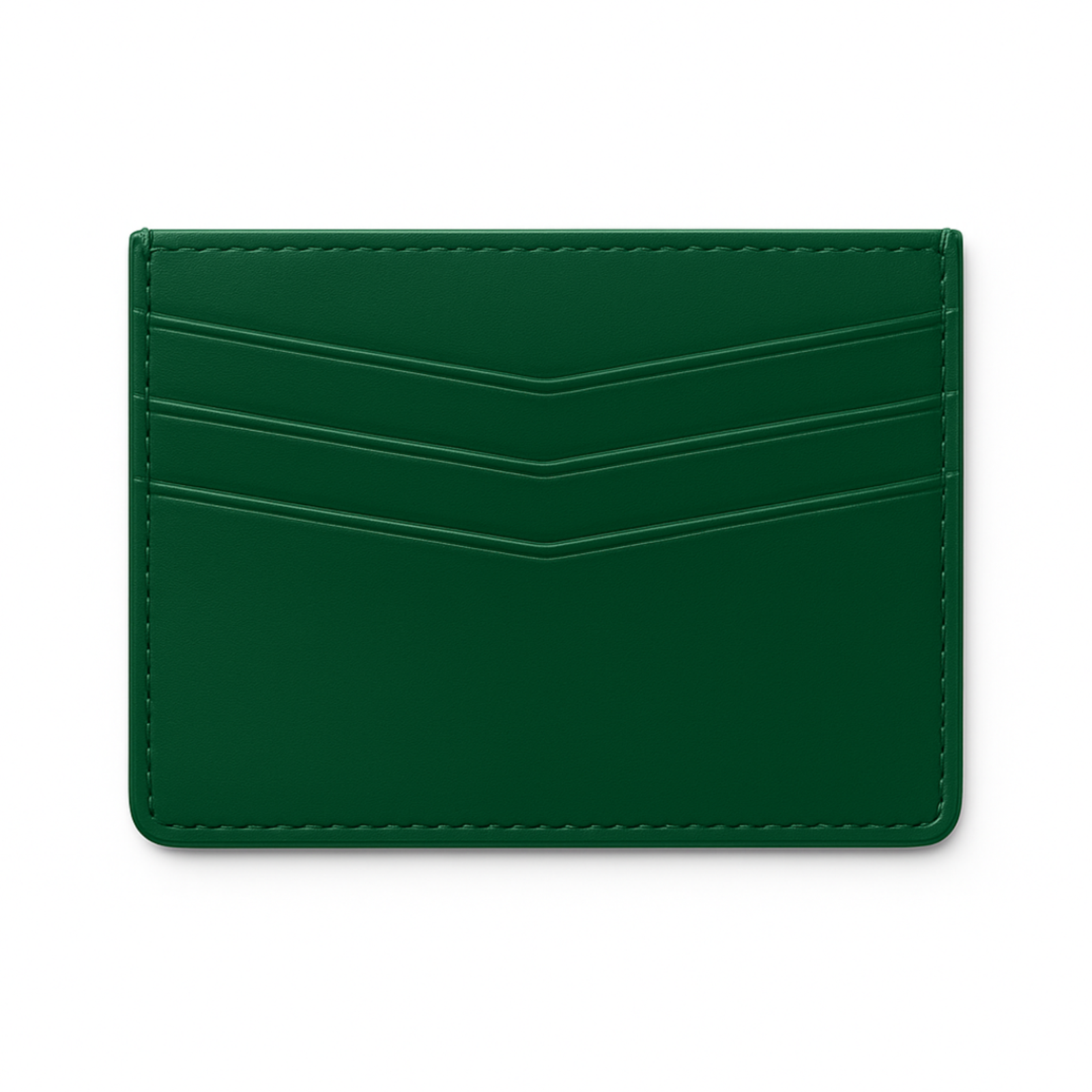 Orvée leather card holder, men's/women's, forest green
